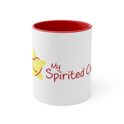 My Spirited Child Accent Mug — Colorful 11oz Ceramic Coffee Cup